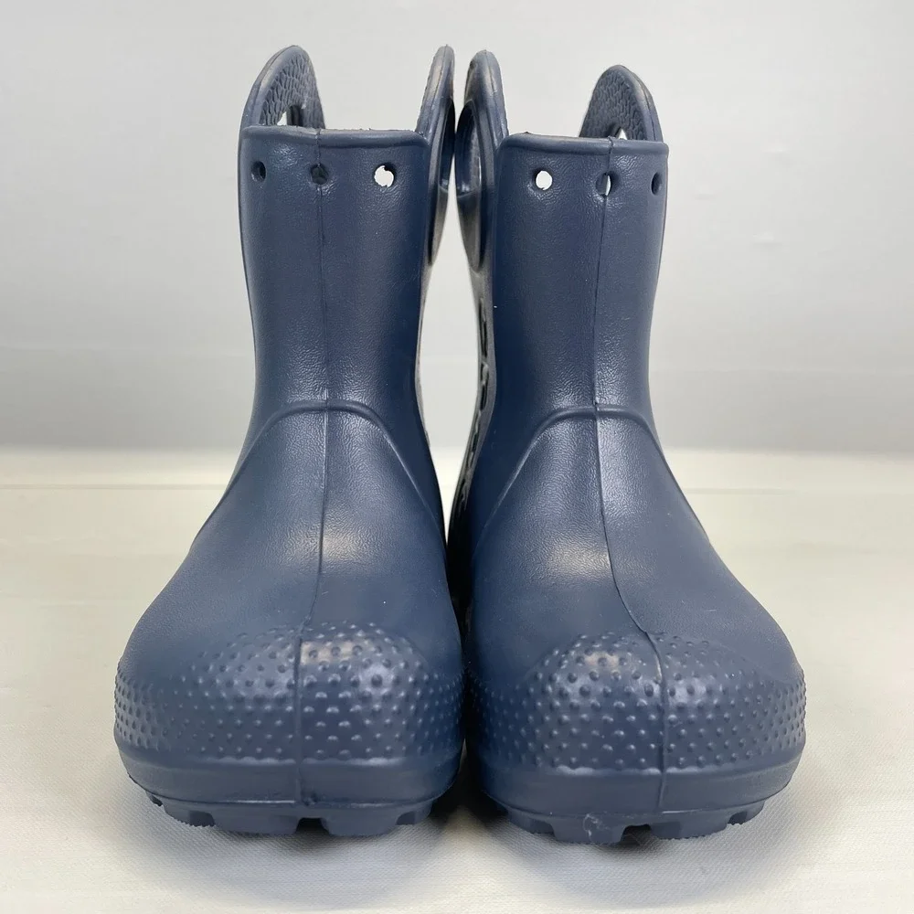 Crocs Handle It Rain Boots Kids Toddlers Size C6 Navy Blue Waterproof Shoes